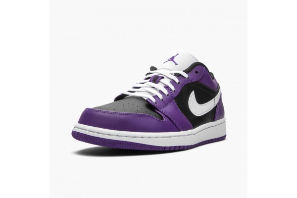 Discount Jordan 1 Retro Low Court Purple 553558-501 Shoes