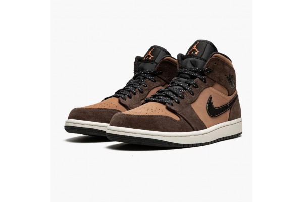 New Jordan 1 Mid SE Dark Chocolate DC7294-200 Shoes