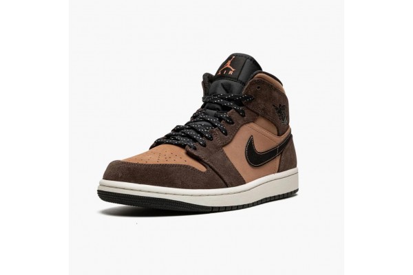 New Jordan 1 Mid SE Dark Chocolate DC7294-200 Shoes