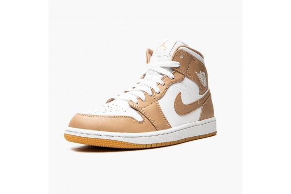 Cheap Jordan 1 Mid Tan Gum 554724-271 Shoes