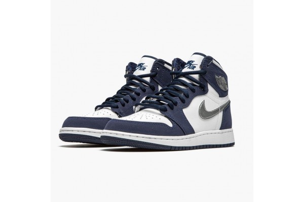 Shop Jordan 1 Retro High COJP Midnight Navy DC1788-100 Shoes