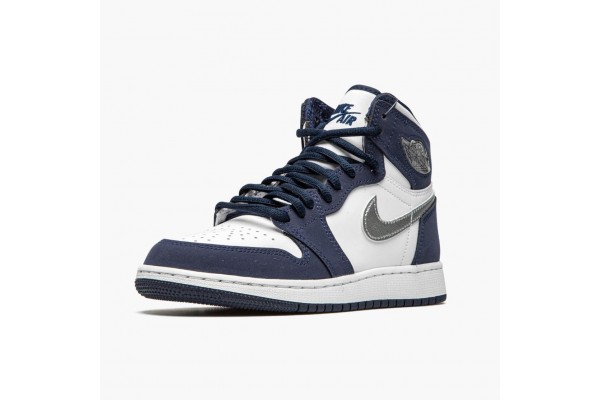 Shop Jordan 1 Retro High COJP Midnight Navy DC1788-100 Shoes