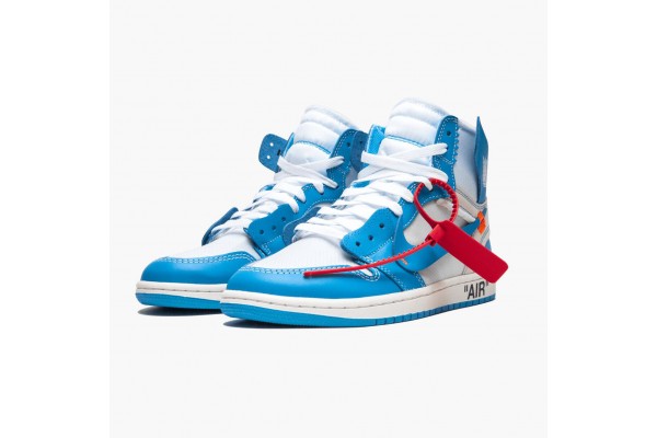 Good Jordan 1 Retro High Off-White University Blue AQ0818-148 Shoes