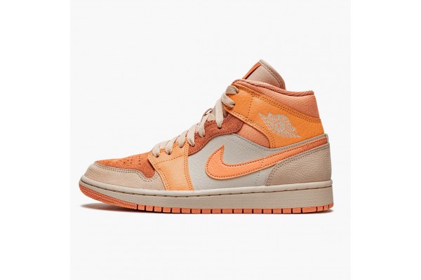 Good Jordan 1 Mid Apricot Orange Apricot Agate Terra Blush DH4270-800 Shoes