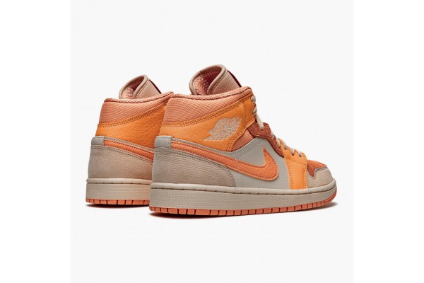 Good Jordan 1 Mid Apricot Orange Apricot Agate Terra Blush DH4270-800 Shoes