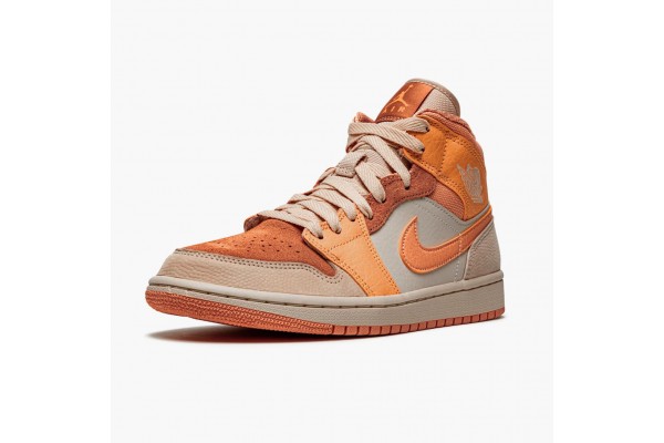 Good Jordan 1 Mid Apricot Orange Apricot Agate Terra Blush DH4270-800 Shoes