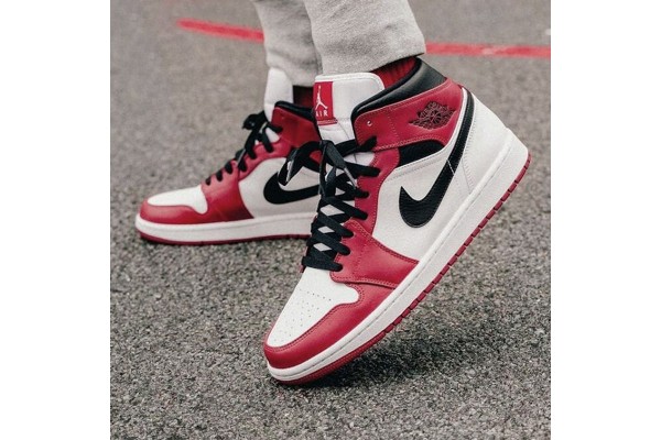 Latest Jordan 1 Mid Chicago 2020 554724-173 Shoes