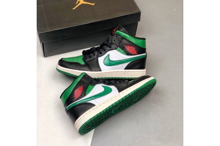 Good Jordan 1 Mid Pine Green 554724-067 Shoes