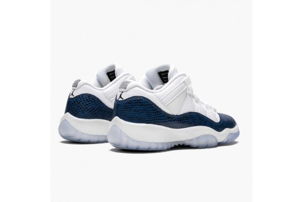 Shop Jordan 11 Low Navy Snakeskin CD6847-102 Shoes