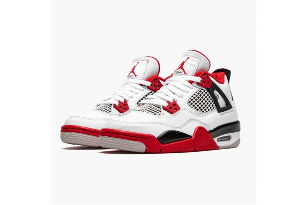 Cheap Jordan 4 Retro OG GS Fire Red 2020 408452-160 Shoes