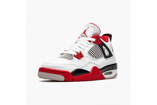 Cheap Jordan 4 Retro OG GS Fire Red 2020 408452-160 Shoes