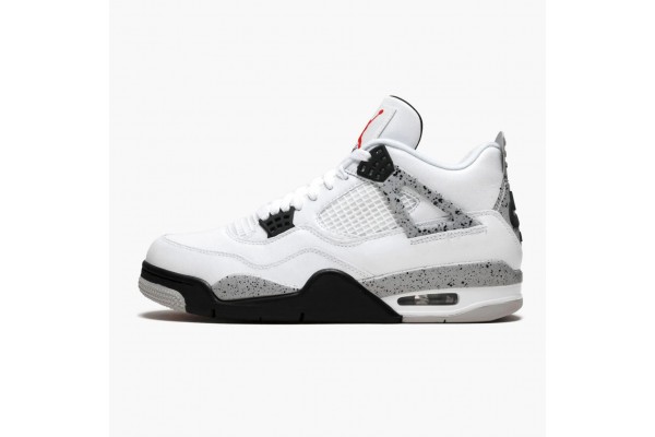 New Jordan 4 Retro OG White Cement 840606-192 Shoes