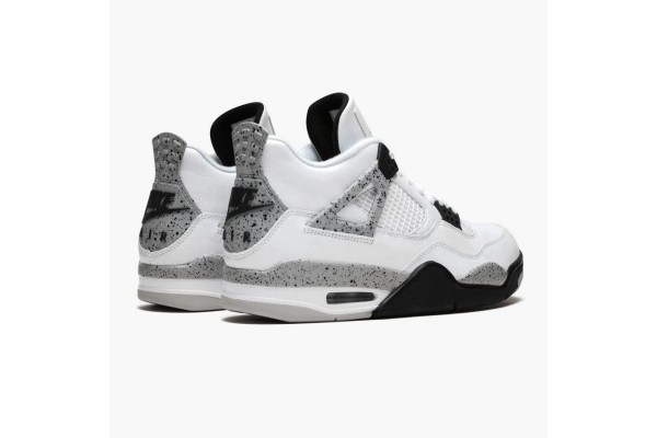 New Jordan 4 Retro OG White Cement 840606-192 Shoes