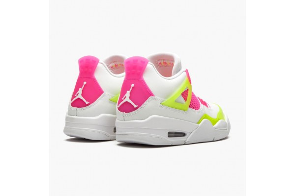 Discount Jordan 4 Retro White Lemon Pink CV7808-100 Shoes