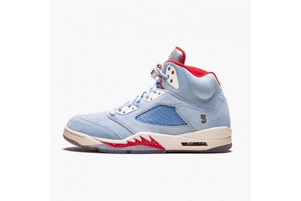 Discount Jordan 5 Retro Trophy Room Ice Blue CI1899-400 Shoes