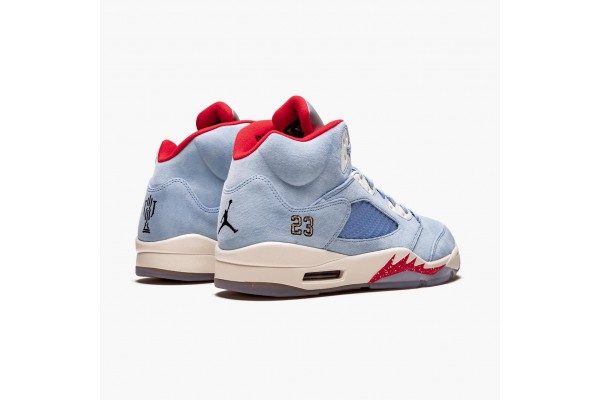 Discount Jordan 5 Retro Trophy Room Ice Blue CI1899-400 Shoes