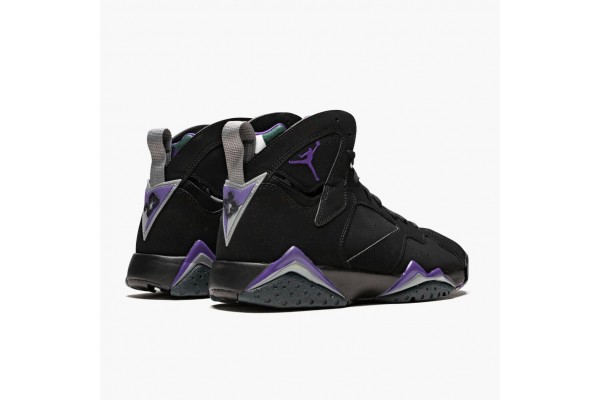 Discount Jordan 7 Retro Ray Allen Black Fierce Purpler Dark Stee 304775-053 Shoes