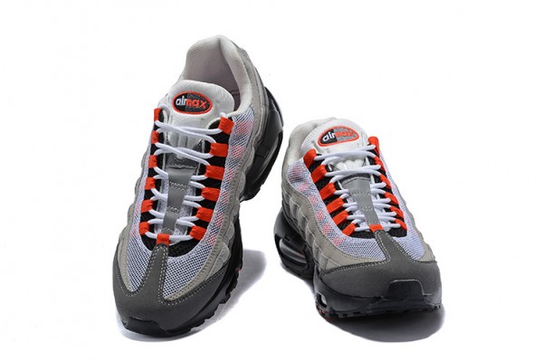 Cheap Mens  Air Max 95 OG Grey Red Sneakers AT2865-100