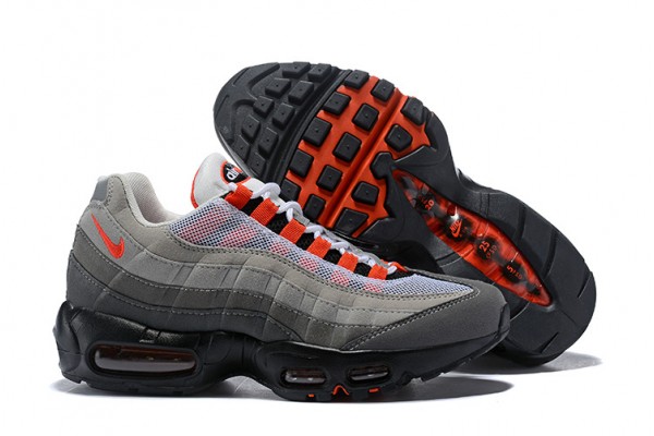 Cheap Mens  Air Max 95 OG Grey Red Sneakers AT2865-100