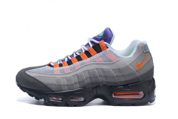 Cheap Womens/Mens Air Max 95 OG QS Blacksafety Orangevolt Sneakers 810374-078