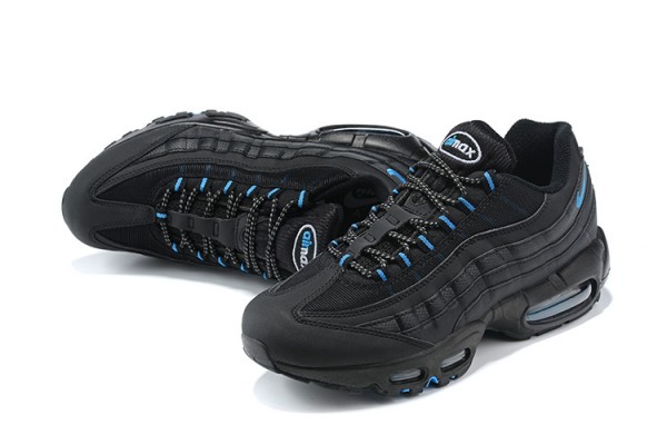 Cheap Mens Air Max 95 TT Black and Blue Sneakers