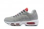 Cheap Mens Air Max 95 TT Grey White and Red Sneakers 