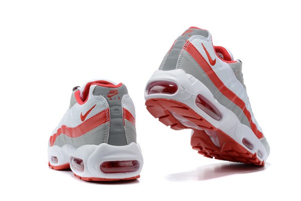 Cheap Mens Air Max 95 TT White Red and Grey Sneakers