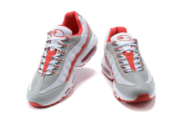 Cheap Mens Air Max 95 TT White Red and Grey Sneakers