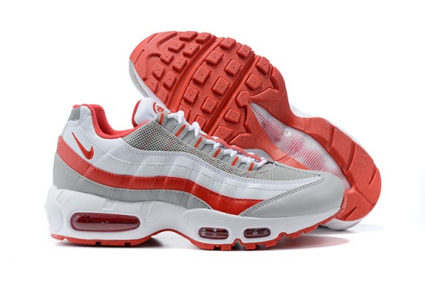 Cheap Mens Air Max 95 TT White Red and Grey Sneakers