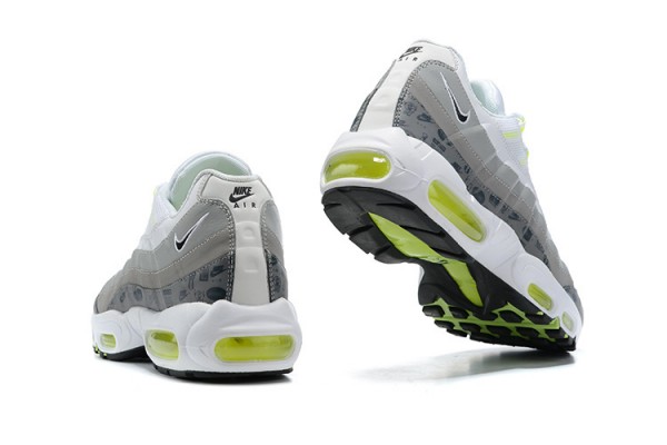 Cheap Mens Air Max 95 TT White and Grey Sneakers