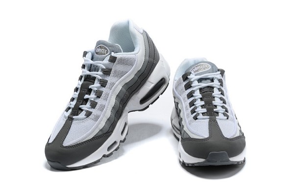 Cheap Mens Air Max 95 TT White and Grey Sneakers