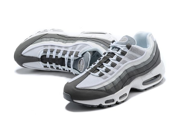 Cheap Mens Air Max 95 TT White and Grey Sneakers