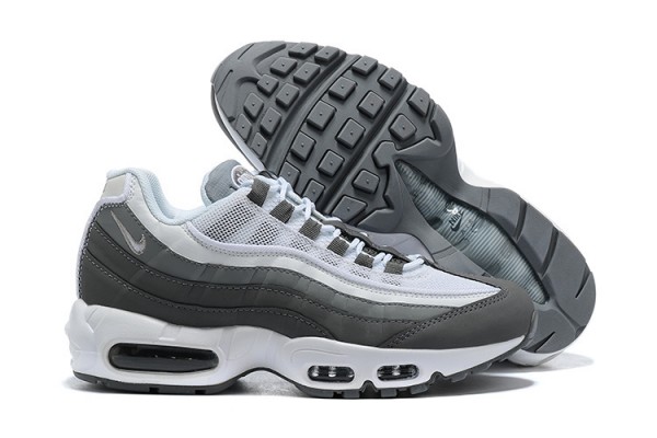 Cheap Mens Air Max 95 TT White and Grey Sneakers