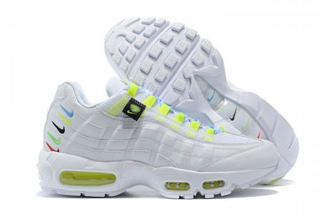 Cheap Womens/Mens Air Max 95 TT Worldwide White Yellow Sneakers CV9030-100