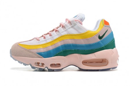 Cheap Womens Air Max 95 TT Yellow Pink White Sneakers DQ9323-200