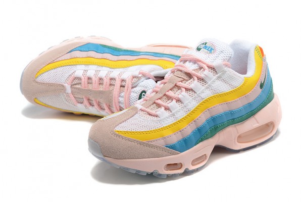 Cheap Womens Air Max 95 TT Yellow Pink White Sneakers DQ9323-200