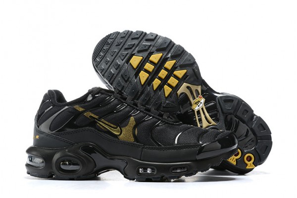 Cheap Mens Air Max Plus Tn Black Gold Sneakers