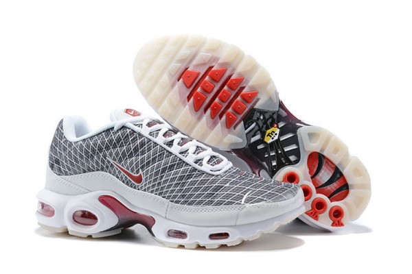 Cheap Mens Air Max Plus Tn Grey and White Sneakers