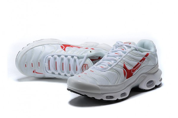 Cheap Mens Air Max Plus Tn White Red Sneakers CU3454-100