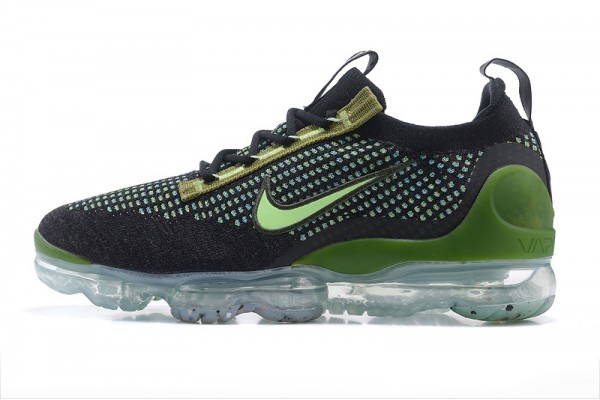 Cheap Womens/Mens Air VaporMax 2021 Flyknit Black Green Sneakers DQ7640-001