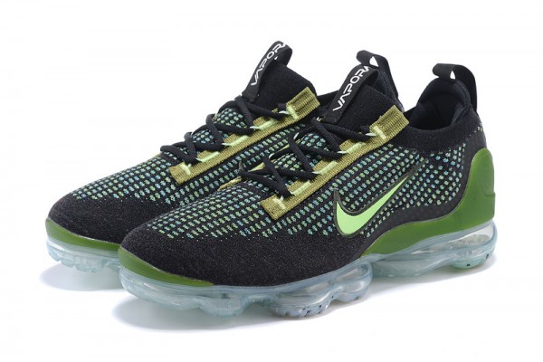 Cheap Womens/Mens Air VaporMax 2021 Flyknit Black Green Sneakers DQ7640-001