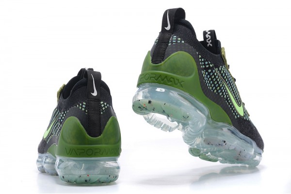 Cheap Womens/Mens Air VaporMax 2021 Flyknit Black Green Sneakers DQ7640-001