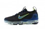 Cheap Womens/Mens Air VaporMax 2021 Flyknit Black Green and Blue Sneakers