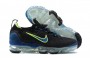 Cheap Womens/Mens Air VaporMax 2021 Flyknit Black Green and Blue Sneakers