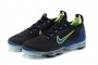 Cheap Womens/Mens Air VaporMax 2021 Flyknit Black Green and Blue Sneakers