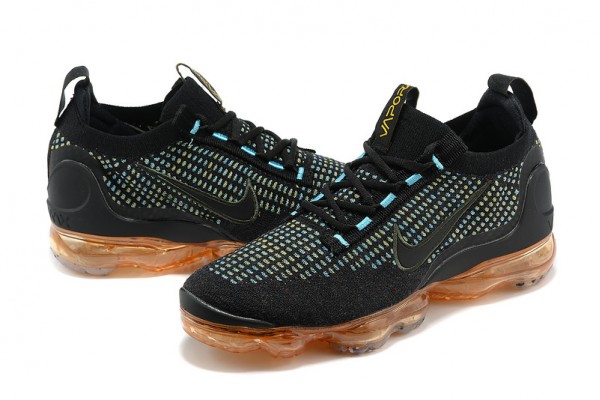 Cheap Womens/Mens Air VaporMax 2021 Flyknit Black Orange Sneakers