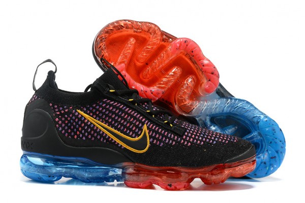 Cheap Womens/Mens Air VaporMax 2021 Flyknit Black Red and Blue Sneakers