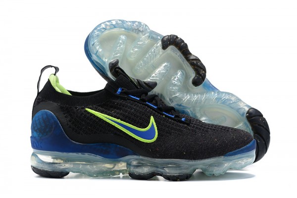 Cheap Womens/Mens Air VaporMax 2021 Flyknit Blue Black and Green Sneakers