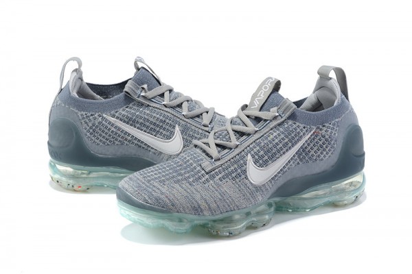 Cheap Womens/Mens Air VaporMax 2021 Flyknit Grey Blue Sneakers DH4084-400