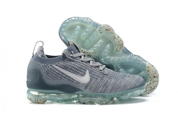 Cheap Womens/Mens Air VaporMax 2021 Flyknit Grey Blue Sneakers DH4084-400